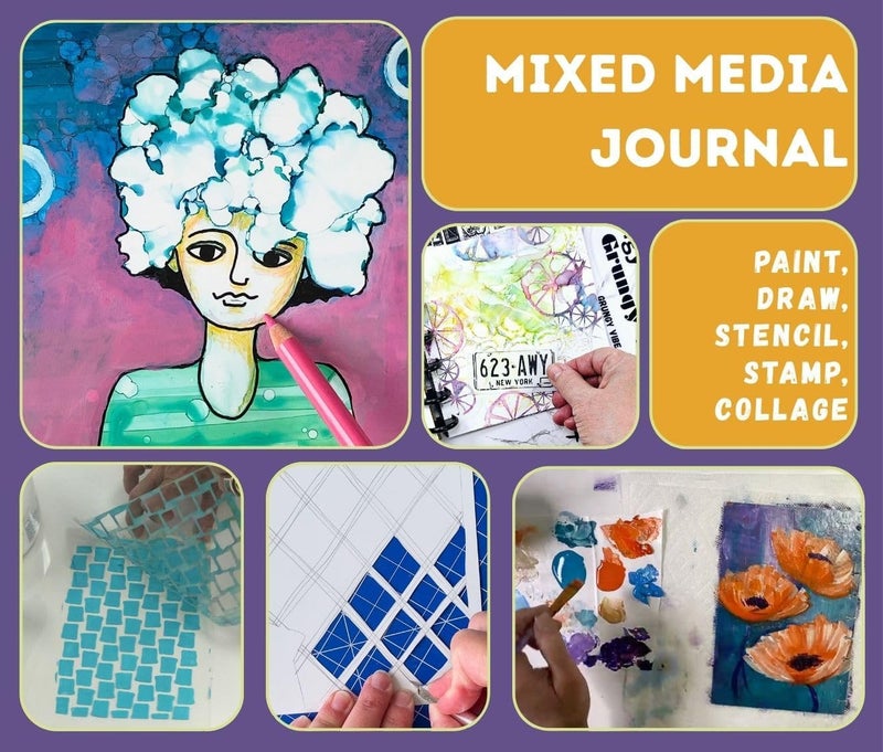 Grafix Mixed Media Journal Assorted Films 6"x6", Pack of 12 Sheets - Image 4